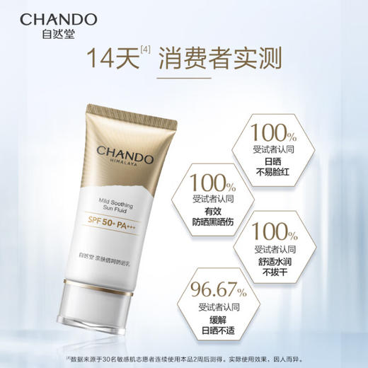 自然堂（CHANDO）亲肤倍呵防晒乳 SPF50+PA+++50mL(军训防晒服帖不假白清爽持久) 商品图5