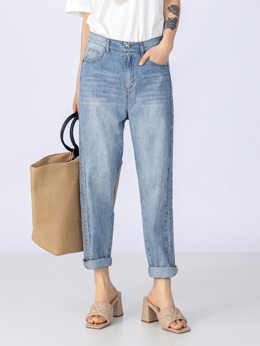 XIAOYU|侧边线迹做旧牛仔裤232KZ040 商品图0