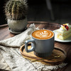 北欧式高颜值咖啡杯家用水杯子陶瓷早餐奶茶杯下午茶杯碟套装带勺 商品缩略图3