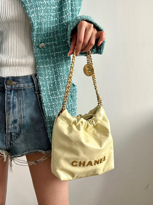 顶级版本迷你22bag-黄色 商品图3