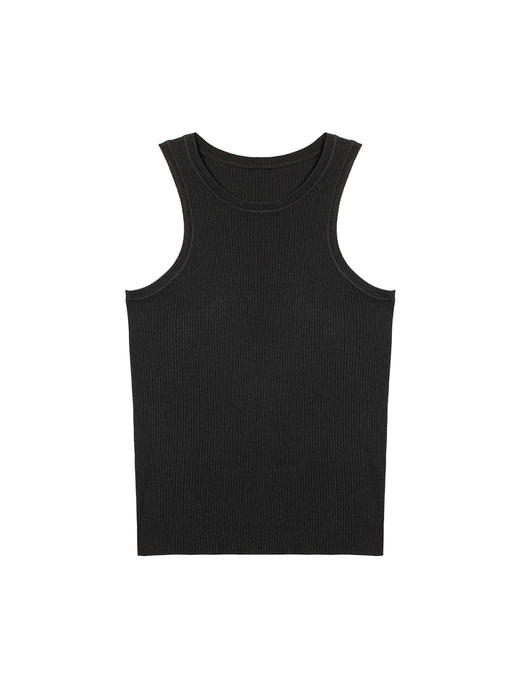 322工房再造经典丝羊绒针织打底衫2023春夏修身显瘦工字背心B036 商品图4