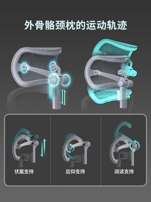 摩伽S9P人体工学椅办公椅电脑椅家用舒适久坐护腰椅子工程学座椅 商品图2