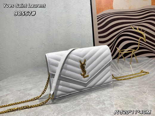 夏季特惠💰520 YSL圣罗兰 monogram黑金鱼子酱链条98557 商品图1