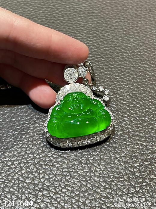 老坑玻璃帝王绿黄阳佛公吊坠【3211604】具体价格微信咨询 商品图6