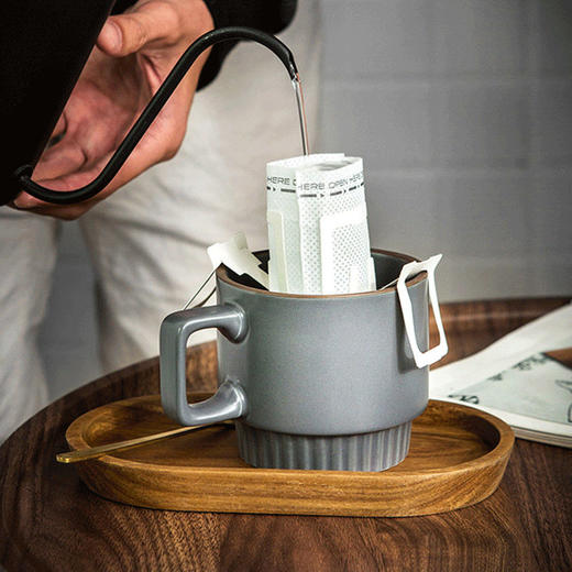 北欧式高颜值咖啡杯家用水杯子陶瓷早餐奶茶杯下午茶杯碟套装带勺 商品图2