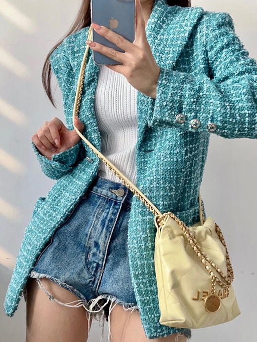 顶级版本迷你22bag-黄色 商品图8