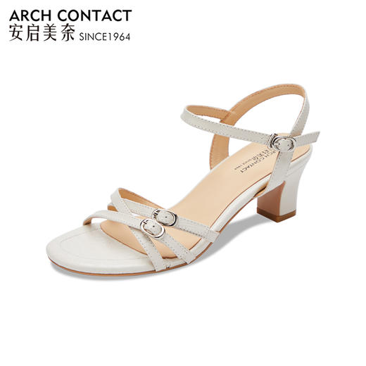 ARCHCONTACT安启美奈百搭双扣粗跟凉鞋52747 商品图1