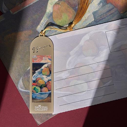 The National Gallery大师系列 莫奈高更 鸢尾花窗前果盘和酒杯 铜复古书签明信片套装 商品图1