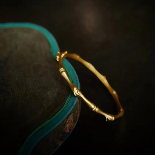 龢盒原创 18k镶钻竹节手镯 商品图0