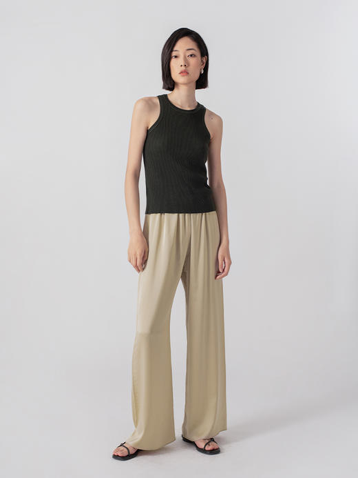 322工房再造经典丝羊绒针织打底衫2023春夏修身显瘦工字背心B036 商品图3