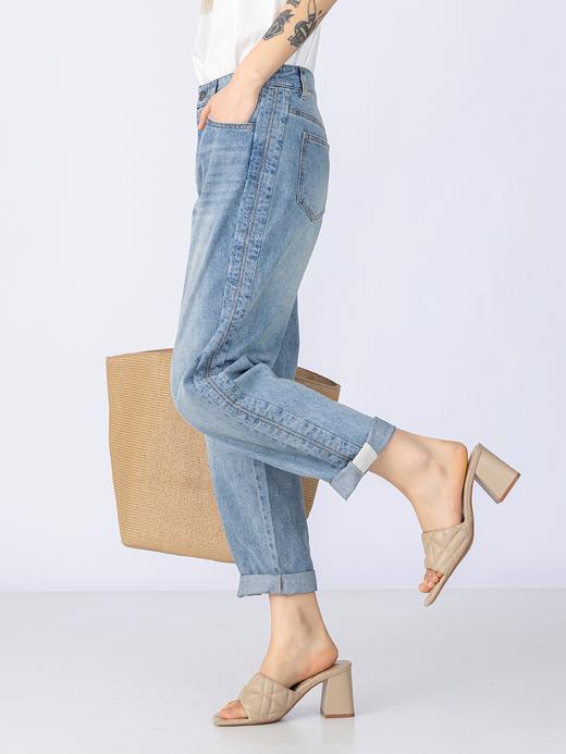 XIAOYU|侧边线迹做旧牛仔裤232KZ040 商品图1