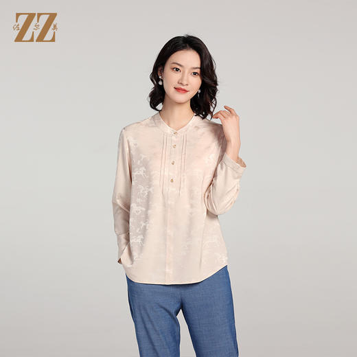 佐尔美夏季新款 气质百搭长袖碎花衬衣女E23CC15 商品图2