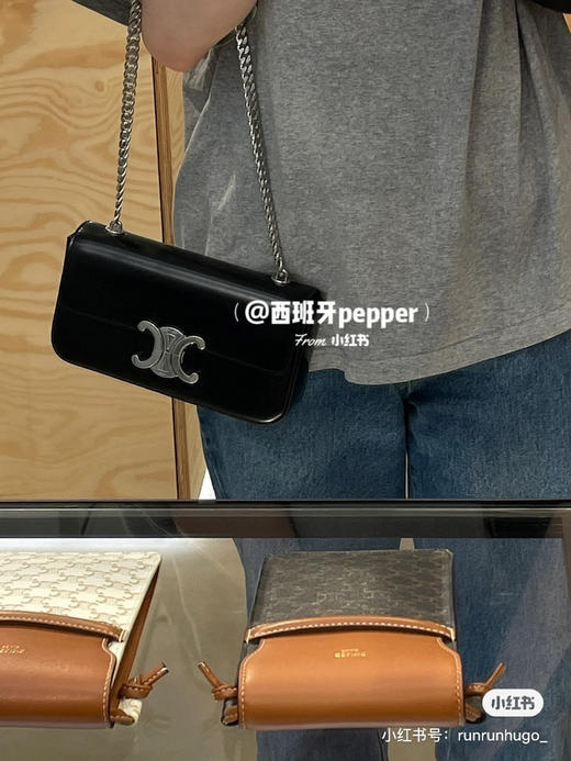 凯旋门链条腋下包黑银 商品图3