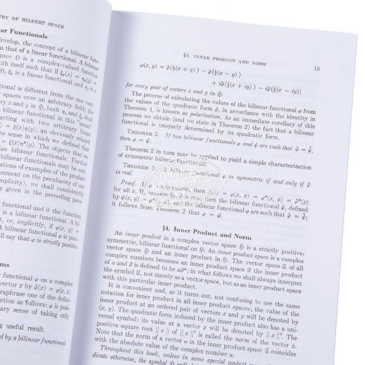 【中商原版】希尔伯特空间和谱多重性理论导论 第2版 英文原版 Introduction to Hilbert Space 2nd Edition 保罗哈尔莫斯 Halmos 商品图3