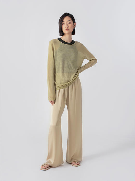 322工房质感单品水溶羊毛微透针织套头衫2023春夏百搭罩衫女B039 商品图1