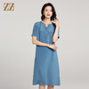 佐尔美夏季新款 100%桑蚕丝真丝短袖连衣裙女E22LS87 商品缩略图1