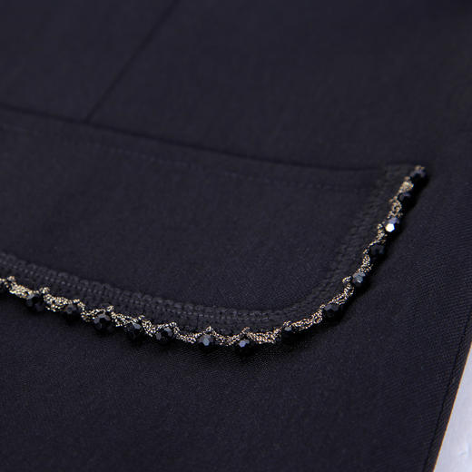 NF8D5斯尔丽瑟俪2023春季新款蝴蝶结领沙质波点收腰合体高贵气质连衣裙 商品图4