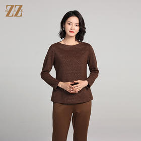 佐尔美春秋新款 气质时尚长袖针织工艺衫女E23CC23