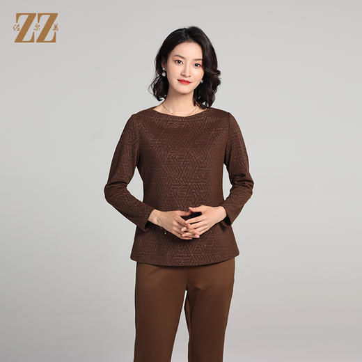 佐尔美春秋新款 气质时尚长袖针织工艺衫女E23CC23 商品图0