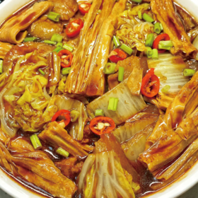  白菜腐竹超下饭做法，营养低脂又入味，鲜香开胃，没肉也香！ 