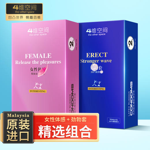 4维空间 原装进口带刺大颗粒螺纹避孕套 四维空间高端进口体验安全套 商品图3