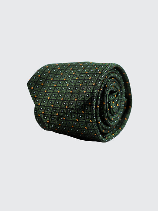 callisto绿色全桑蚕丝领带 FRCTE045C 商品图2