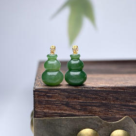 18K碧玉吊坠-小葫芦