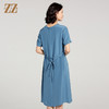 佐尔美夏季新款 100%桑蚕丝真丝短袖连衣裙女E22LS87 商品缩略图4