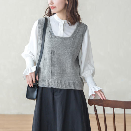 苏苏姐沐光正反两穿马甲手工DIY编织羊毛衣服毛线团自制材料包 商品图1