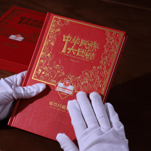 《中华民族大团结》图腾印章邮票珍藏册 手工加盖图腾印章 商品图0