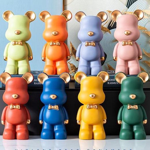 网红卡通陶瓷暴力熊客厅摆件电视柜抖音桌面现代简约装饰品存钱罐 商品图1