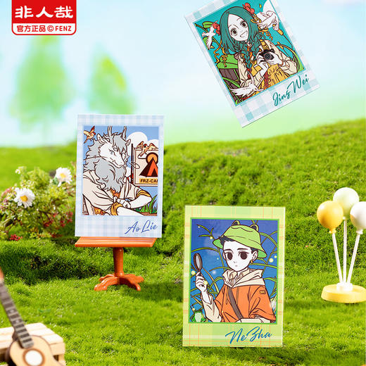 《非人哉官方店》野营系列拍立得相卡贴纸套组卡通人物周边明信片套装 商品图2