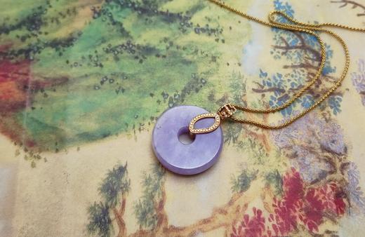 艳春色紫翡平安扣 商品图5