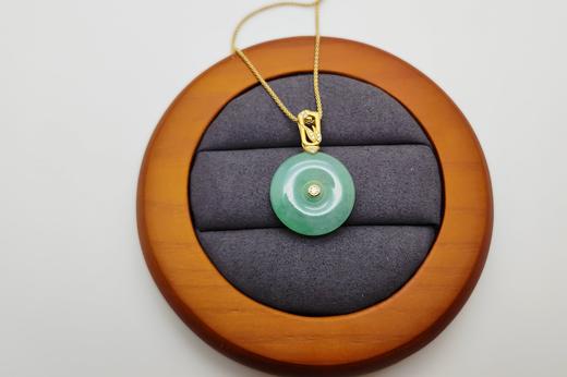 甜阳绿冰糯设计款平安扣吊坠(已售，同款可定制） 商品图1