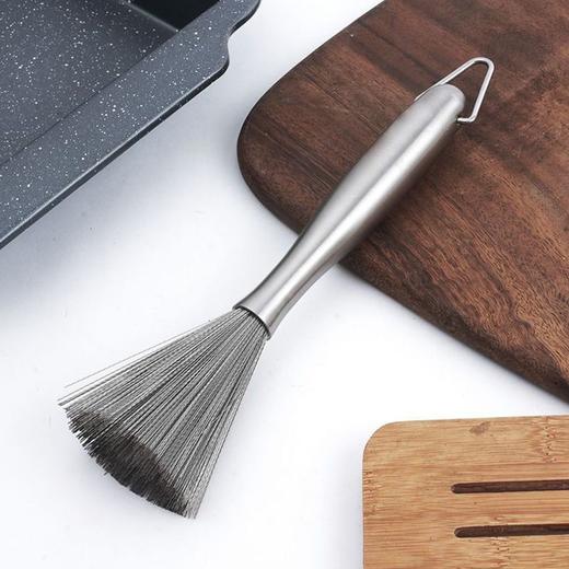 新款304不锈钢锅刷家用清洁刷钢丝球洗锅洗碗去污厨房清洁神器 商品图5