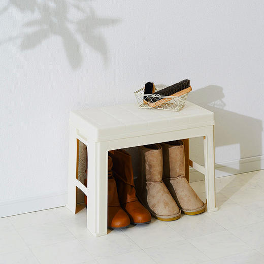 【日本进口 收纳鞋凳】利快日本进口多功能收纳鞋凳 商品图2