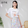 EITIE爱特爱夏季新款时尚百搭打底舒适弹力圆领印花T恤女7002703 商品缩略图0