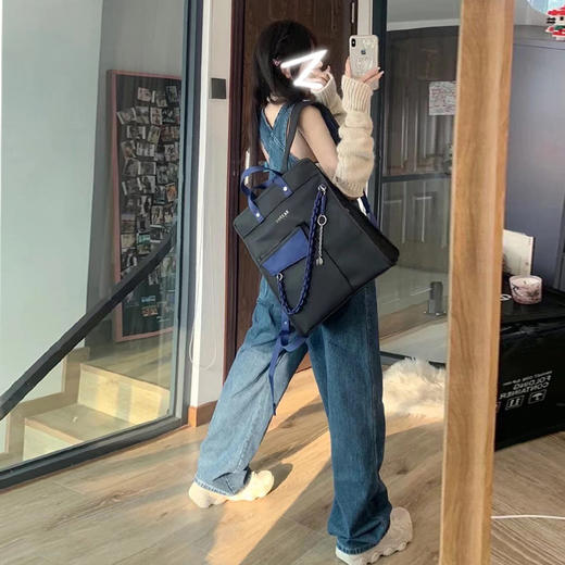 【宽松舒适 遮肉显瘦】潮牌刺绣牛仔背带裤女 春秋季百搭宽松阔腿 显瘦高腰小个子连体长裤 时尚潮流牛仔裤 商品图3