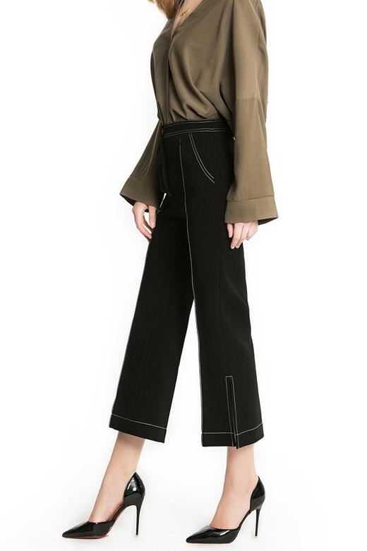 ROSEHOO 缝线开衩九分直筒裤 1161 商品图2