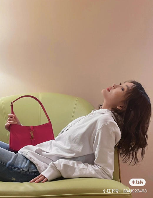 杨树林复古腋下包/芭比粉 商品图7