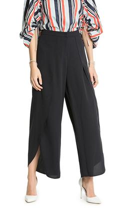 AVA 深蓝色简约阔腿裤 2081