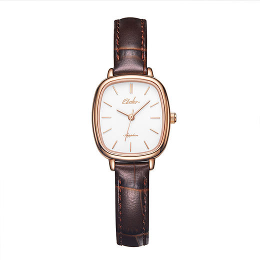 EBOHR 依波表 小方表时尚潮流简约气质手表女学生平价复古石英女表ins风轻奢送女朋友礼物落栗棕5165 商品图1