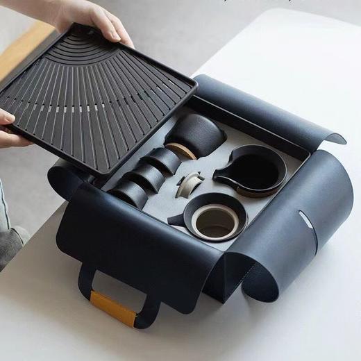 旅行茶具一整套车载礼品网红户外露营收纳盒便携功夫茶盘车用茶具 商品图0
