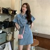 【爆款牛仔裙】法式大众POLO领 潮流小个子收腰显瘦 复古韩版牛仔A字短裙 一抹撞色美炸天 快来抢占最IN的风尚！ 商品缩略图2