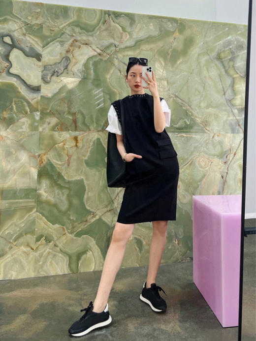 426-9 自留 TR 秀场款 钢琴黑白色 极简解构 厚底小白鞋 休闲鞋 商品图12