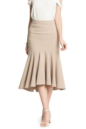 AVA 奶油色鱼尾半裙 2904