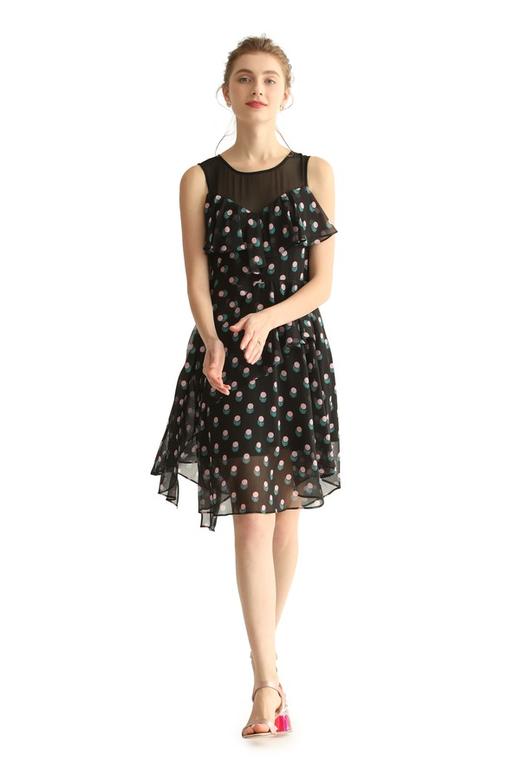 SUMMER & SAGE 几何图案无袖连衣裙 1856 商品图0