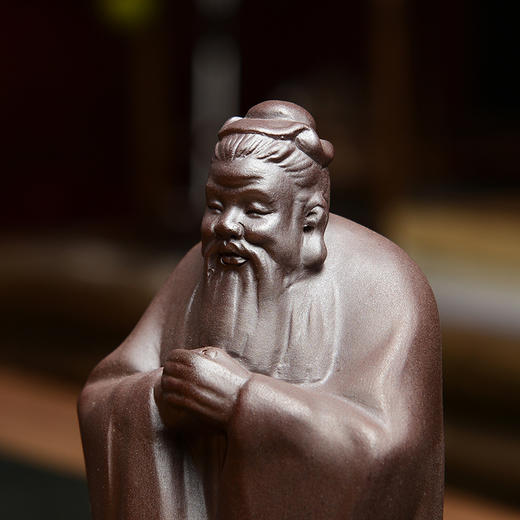 成艺青瓷孔子茶宠陆羽茶圣茶宠哥窑摆件可养开片冰裂釉茶具茶道配件 商品图3