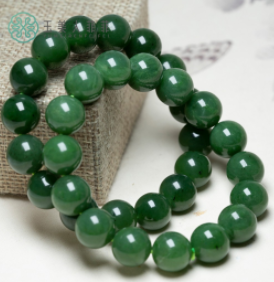 碧玉单圈圆珠手串
