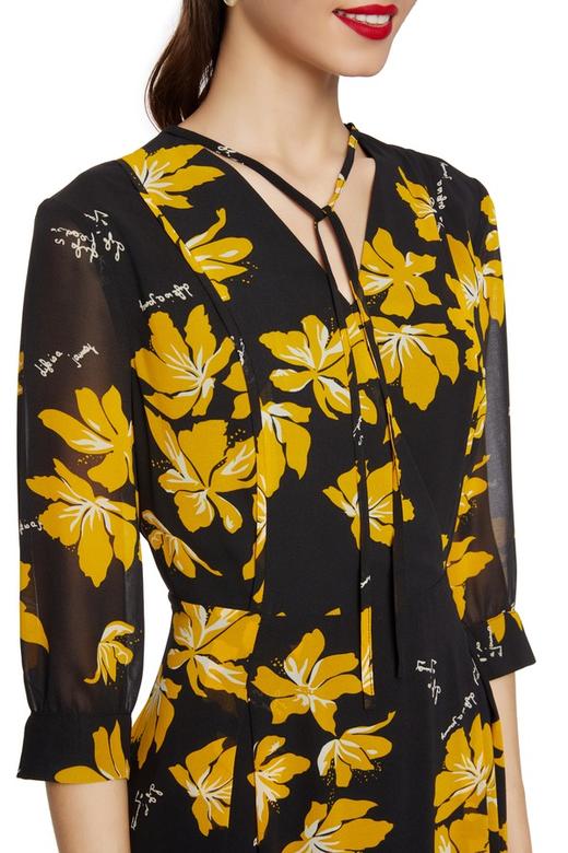 OCTAVIA 植物印花雪纺连衣裙 6816 商品图2